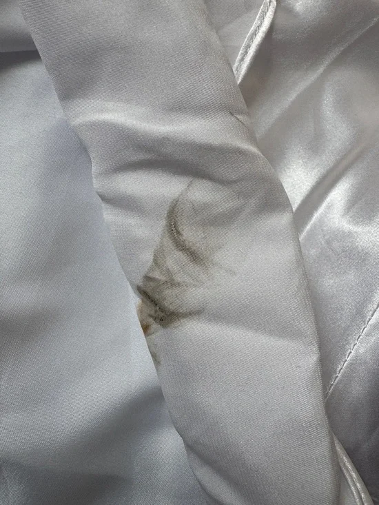 Wear Your Love Vintage Style White Satin Lattice Back Wedding Maxi Dress SIZE 14 - Picture 10 of 10